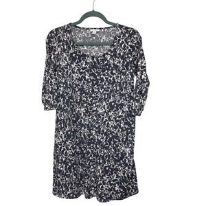 Pure Jill Women's Baby Doll Dress XS Petite Knit Watercolor Tye Dye Print